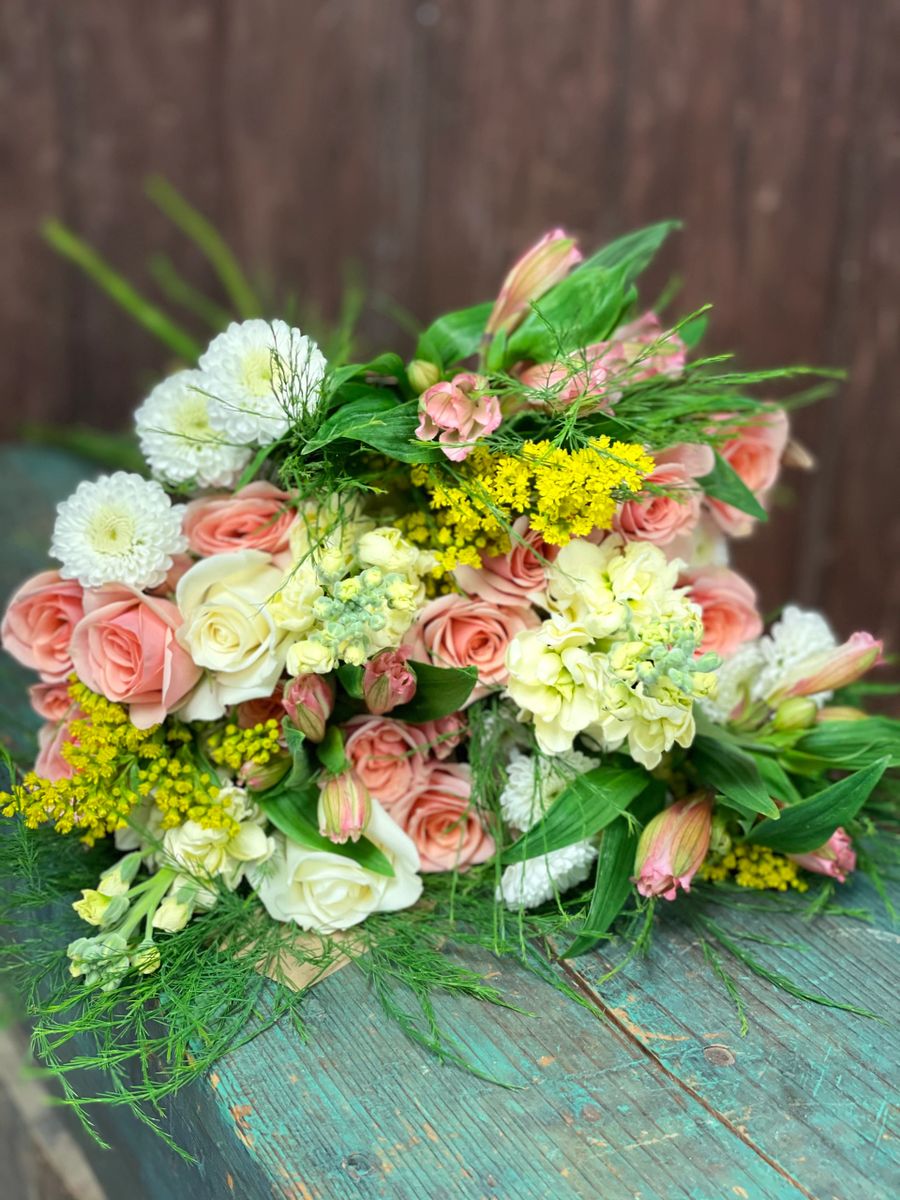 Delivered Paper Wrapped Bouquet